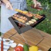 Mini összecsukható grillsütő faszénre