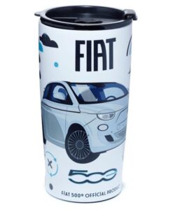 Fiat 500 E rozsdamentes acél bögre