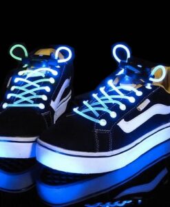 Világító LED cipőfűző - kék