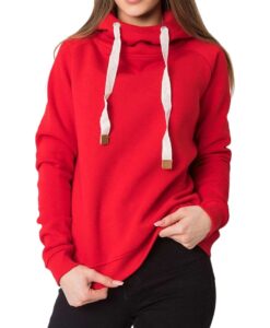 piros női kapucnis pulóver✅ - For Fitness