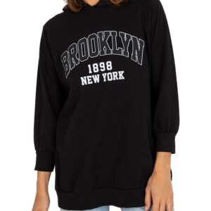 fekete roxán kapucnis pulcsi "brooklyn" felirattal✅ -