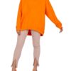 Narancssárga csavaros pulóver állógallérral✅ -