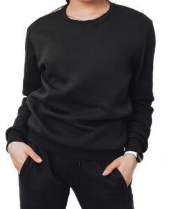 fekete női kapucnis pulóver divat ii✅ -