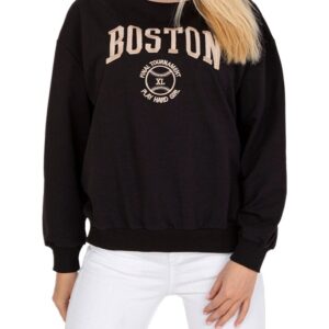 fekete louna pulóver "boston" mintával✅ -