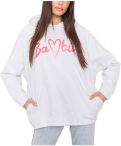 Fehér női pulóver felirattal✅ - Basic