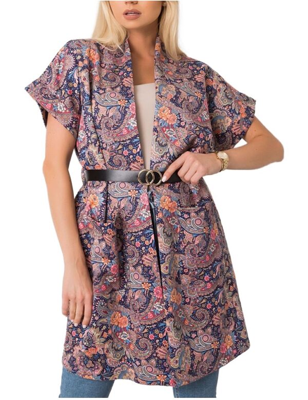 Lila mintás kardigán rövid ujjú✅ - ITALY MODA