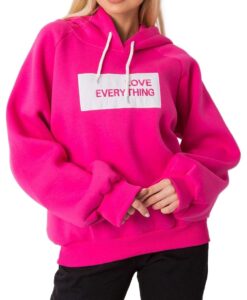 Rózsaszín női pulóver felirattal✅ - EX MODA