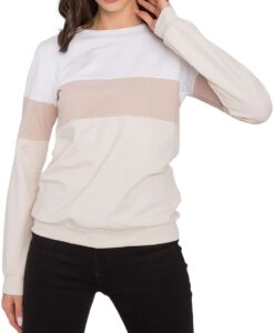 Fehér-kávés-bézs kapucnis colorblok lárva✅ -