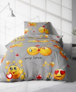 Pamut ágynemű SMILEY MY LOVE 2 részes 140X200 cm