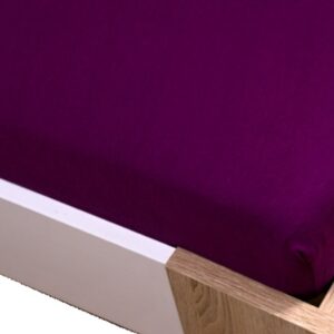 Homa jersey gumis lepedő lila 60x120cm
