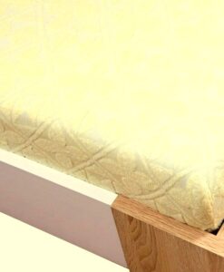 Homa jacquard gumis lepedő sárga 2