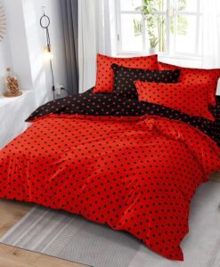 Ágynemű DOTS and COLOURS Red 3 részes 140x200 cm