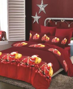 Ágynemű NOLLAIG SANTA IS COMING RED 3 részes 140x200 cm