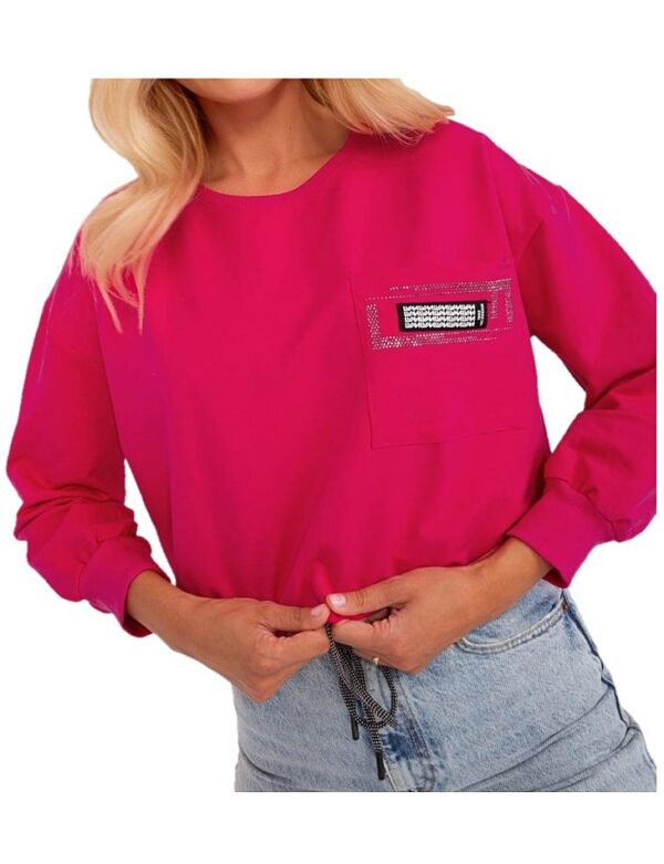 Fukszia crop felső pulóver✅ -