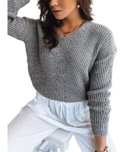 szürke női pulóver migotka✅ -