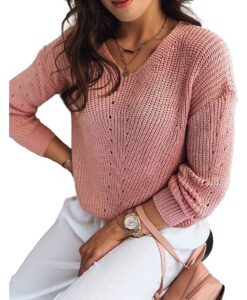 Rózsaszín női pulóver