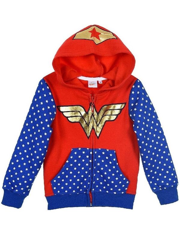 Szuperhős lányok - piros-kék lányok pulóver✅ - SUPERGIRL