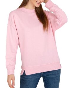 Világos rózsaszín pulóver kapucni nélkül✅ -