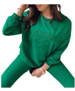 California Dream zöld női pulóver kapucni nélkül✅ -