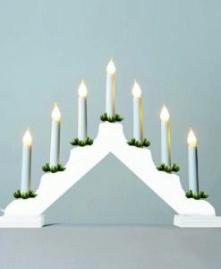 Adventi gyertyatartó húzott izzóval LED Filament