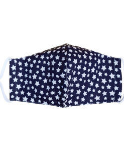 Csillagok pamut szájmaszk kék