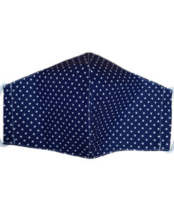 Mini Pöttyös pamut szájmaszk kék