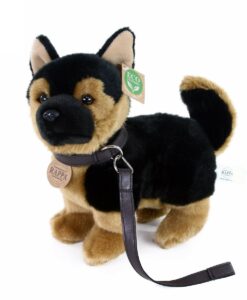 Rappa plüss álló német juhászkutya pórázon