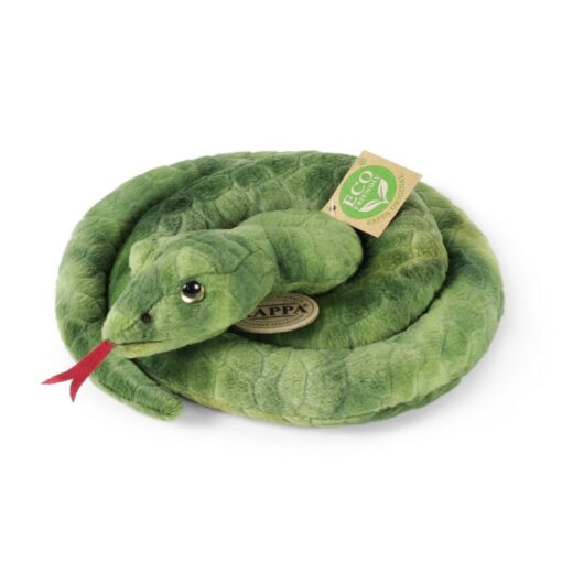 Rappa plüss kígyó zöld 90 cm ÖKO-barát