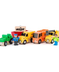 Woody Autókészlet hasznos kocsik a vonatsínekhez